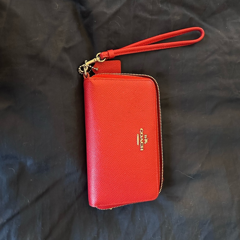 Coach Red Wristlet Wallet